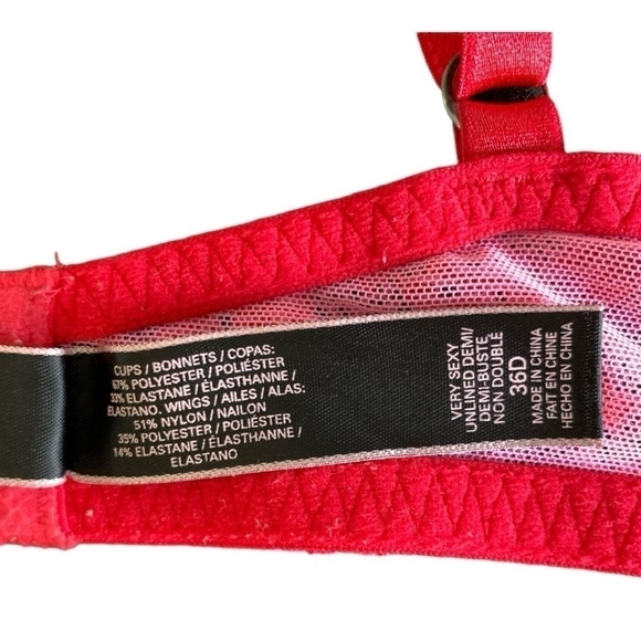 Women’s Bra Victoria’s Secret VERY SEXY Unlined Demi Pink Lace Bra Lingerie - Picture 6 of 7